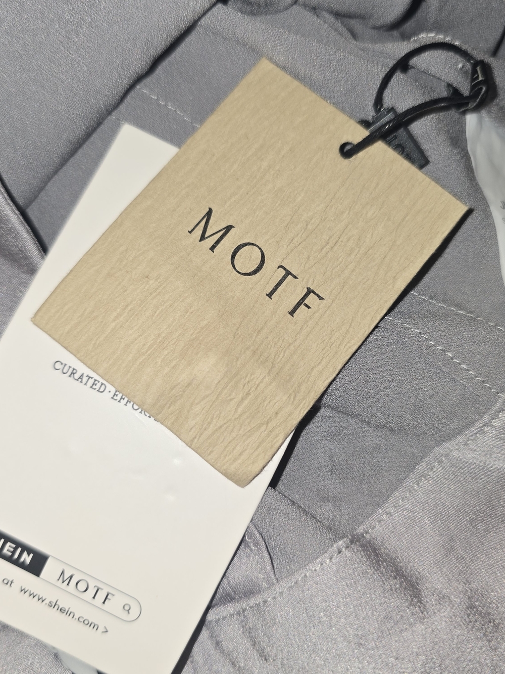 MOTF Premium Cowl Neck Twist Front Top Gray NWT - Picture 3 of 3